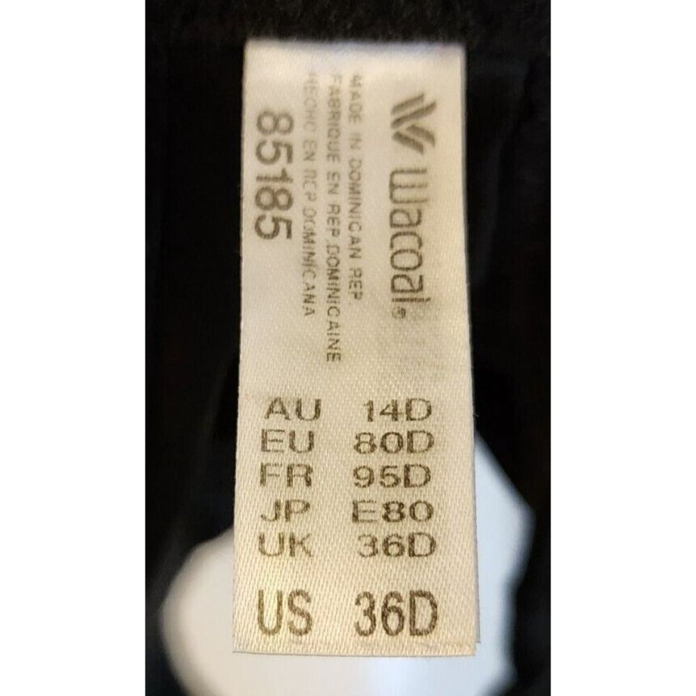 WACOAL Bodysuede Full-Figure Bra Underwire Comfort Straps 85185 Black Size 36D - Picture 10 of 13